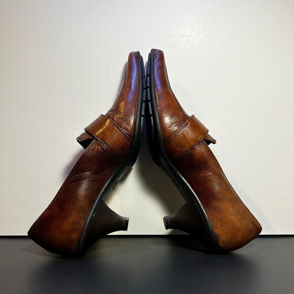 Womens NOVECENTO Brown Leather Pointed Toe Heels / Size 6.5 Narrow - EU 37 - Picture 7 of 9
